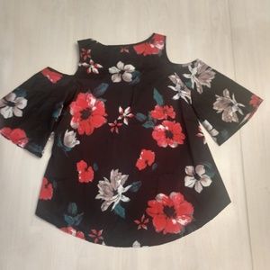 Black Flower Top